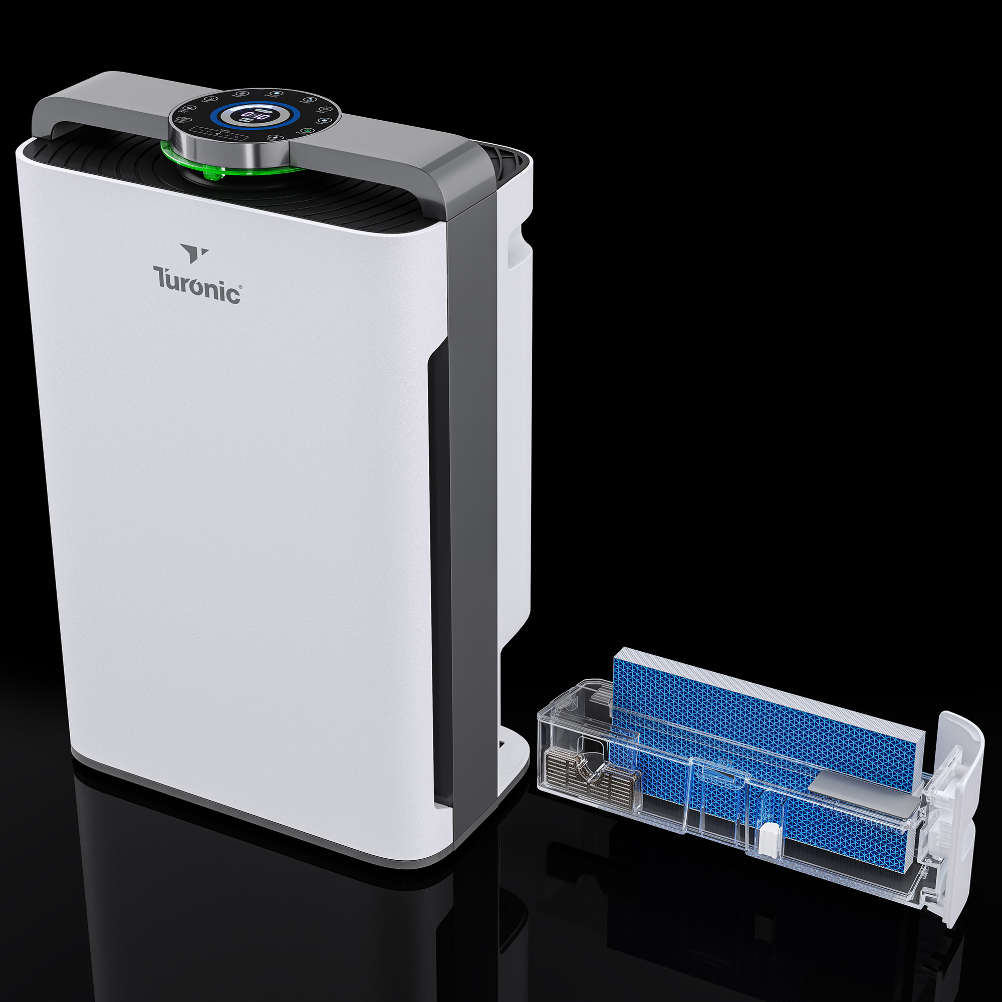 3D product visualization of the Turonic PH950 air purifier