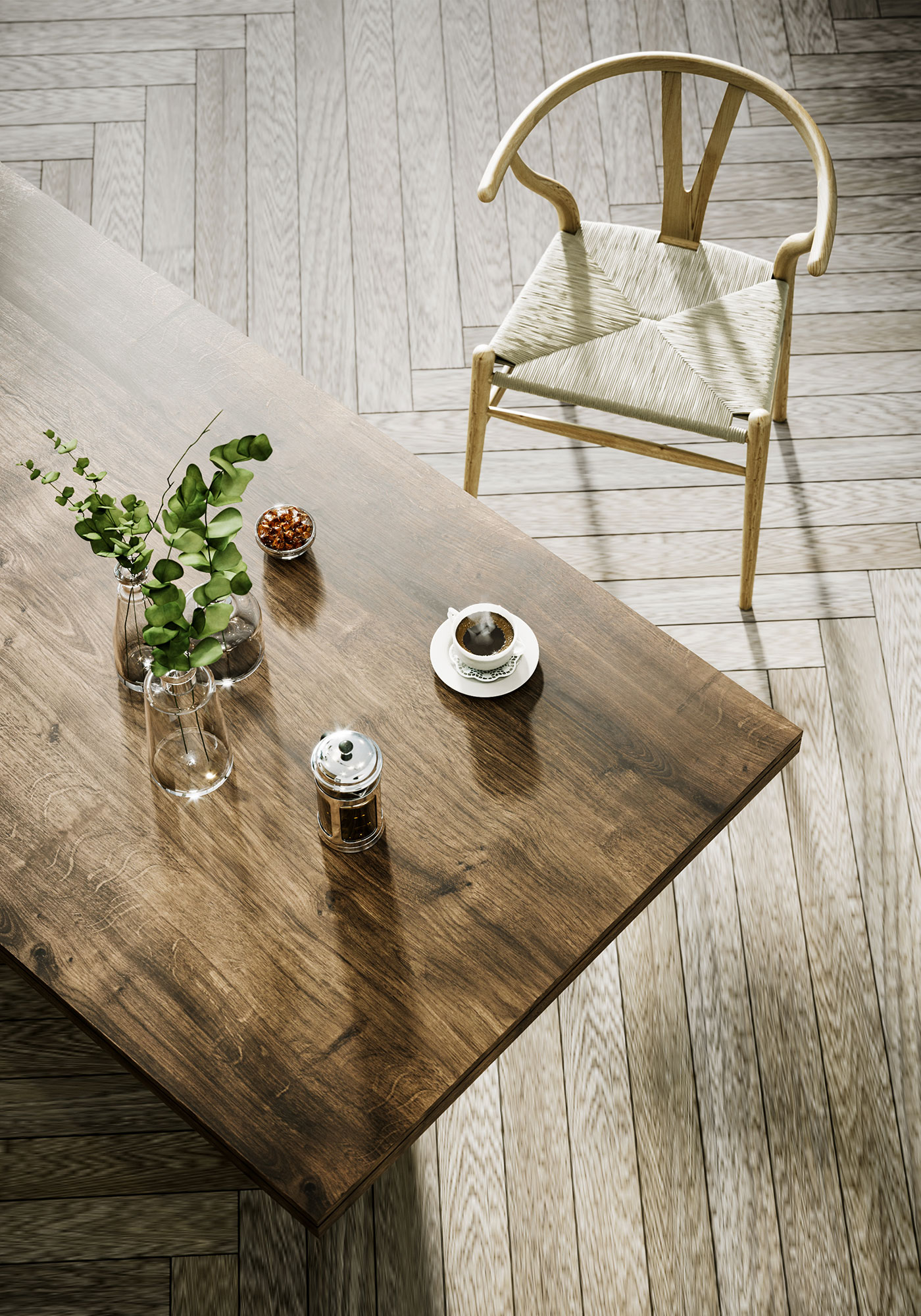 Scandi Fusion:Minimalist Kitchen