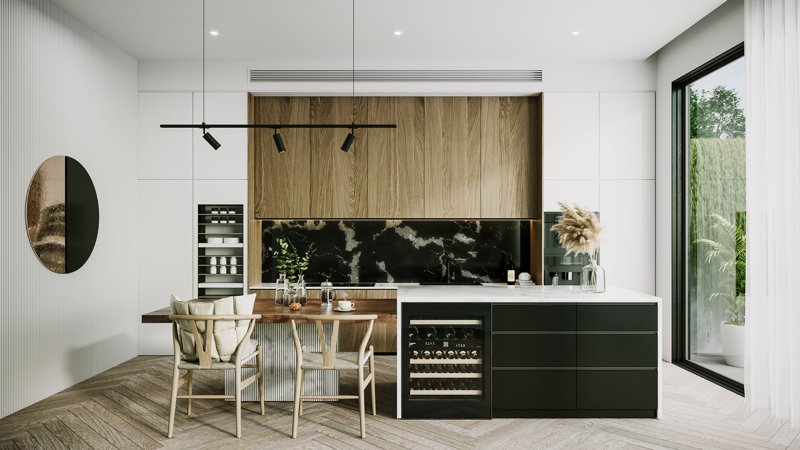 Scandi Fusion:Minimalist Kitchen